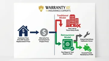 HVAC contractor reinsurance warranty reserve pool funding flow diagram