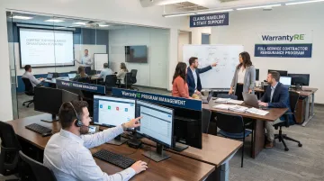 WarrantyRE contractor reinsurance program management dashboard and support team