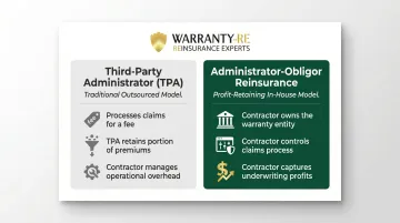TPA versus reinsurance warranty model comparison for contractors side-by-side
