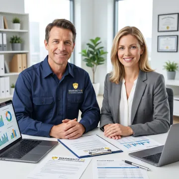 Plumbing contractor reviewing warranty program details