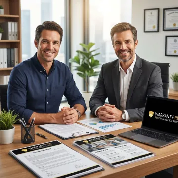 Plumbing contractor reviewing warranty reinsurance program