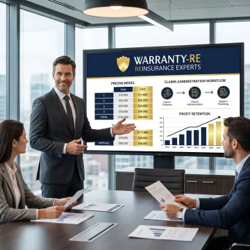 Advisor explaining contractor-owned warranty reinsurance benefits