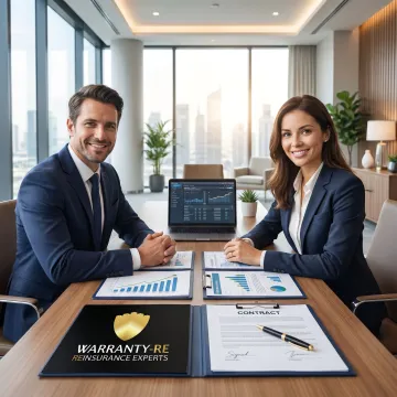 Contractor reviewing captive insurance strategy documents