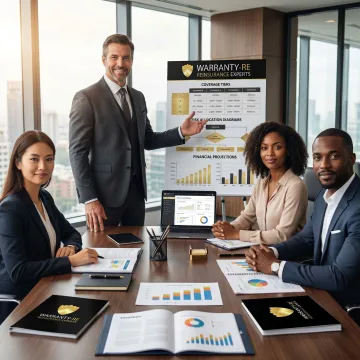 Advisor explaining contractor warranty reinsurance strategy