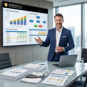 Consultant explaining contractor warranty reinsurance program