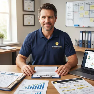 HVAC contractor reviewing maintenance contract reinsurance plans