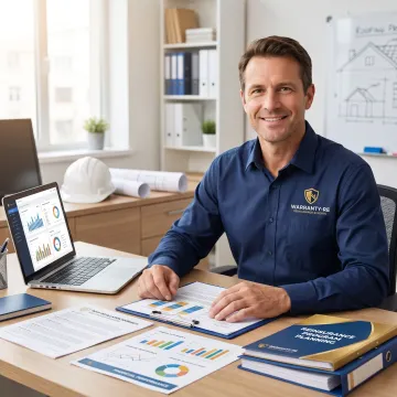 Roofing contractor reviewing warranty reinsurance program details