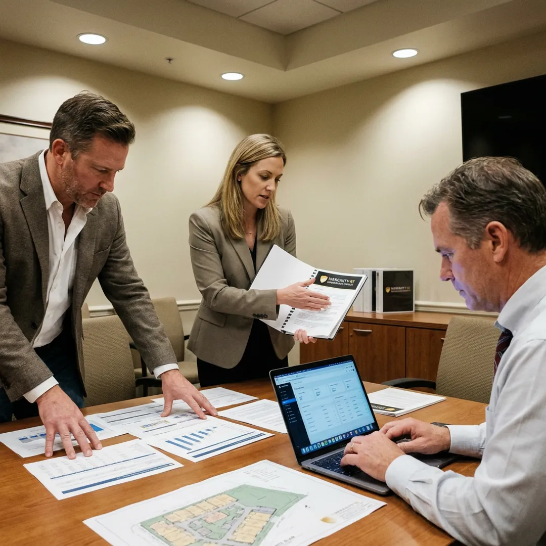 Contractor reviewing renewable energy warranty process