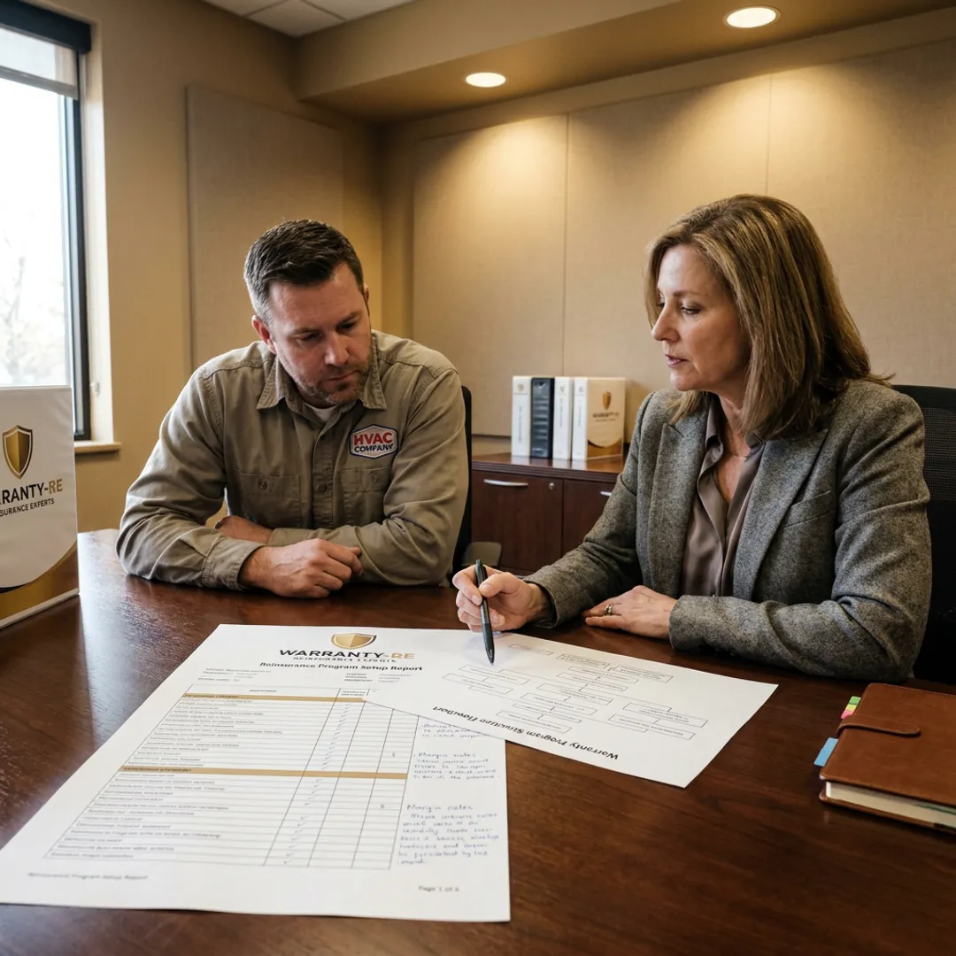 HVAC business owner planning warranty reinsurance setup
