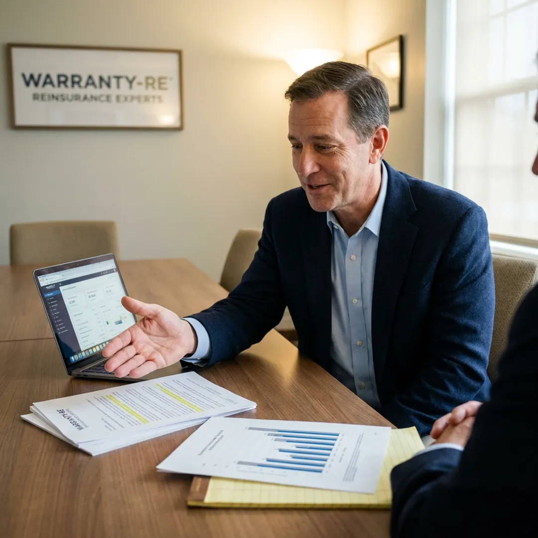 WarrantyRE advisor explaining electrical contractor reinsurance process