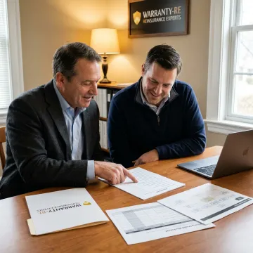 Advisor reviewing warranty reinsurance setup process