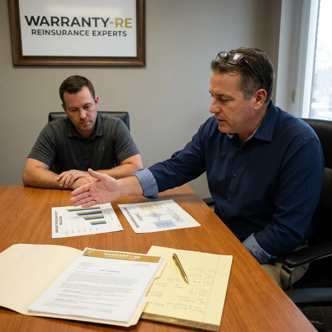 WarrantyRE team explaining contractor reinsurance process