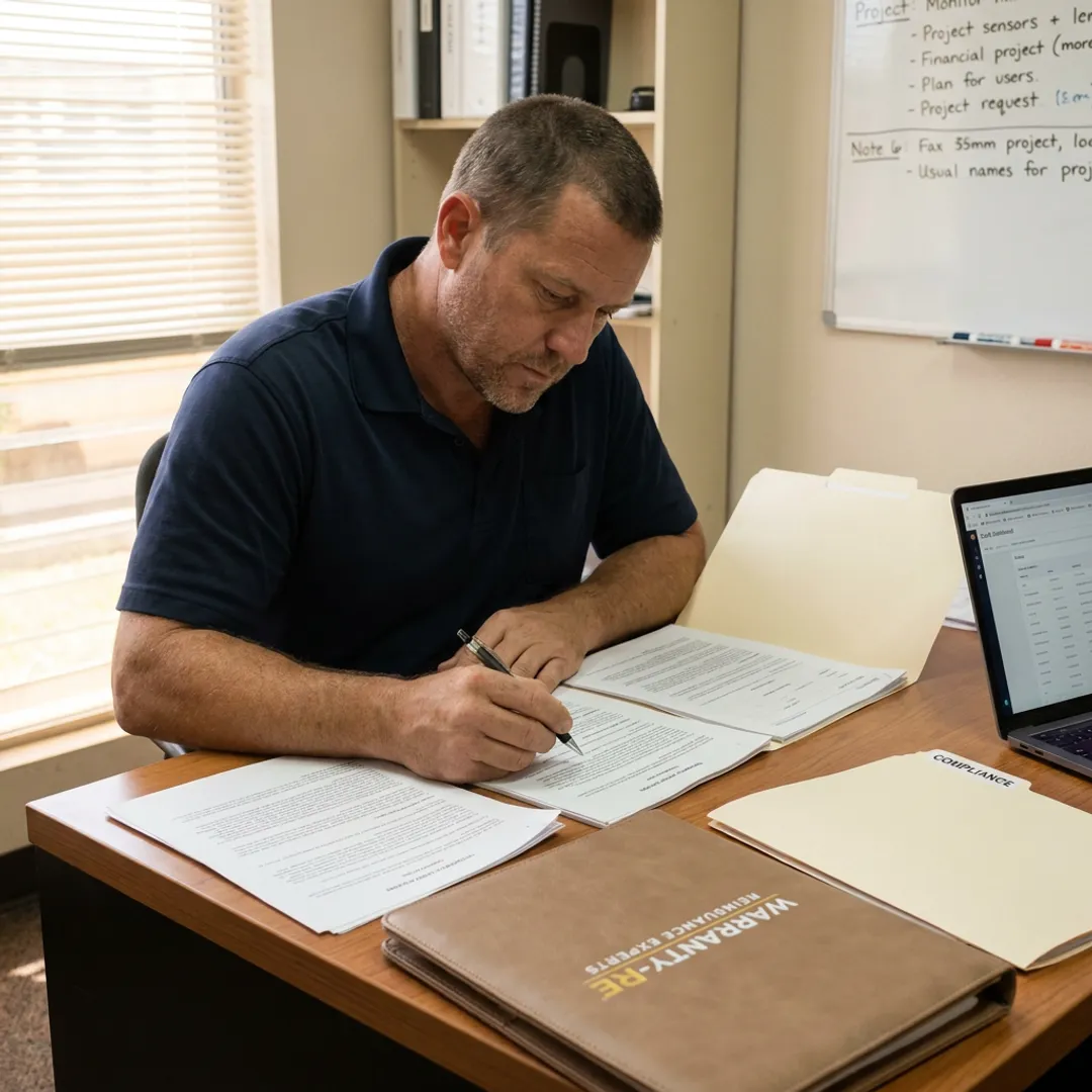 Hawaii electrical contractor reviewing insurance documents
