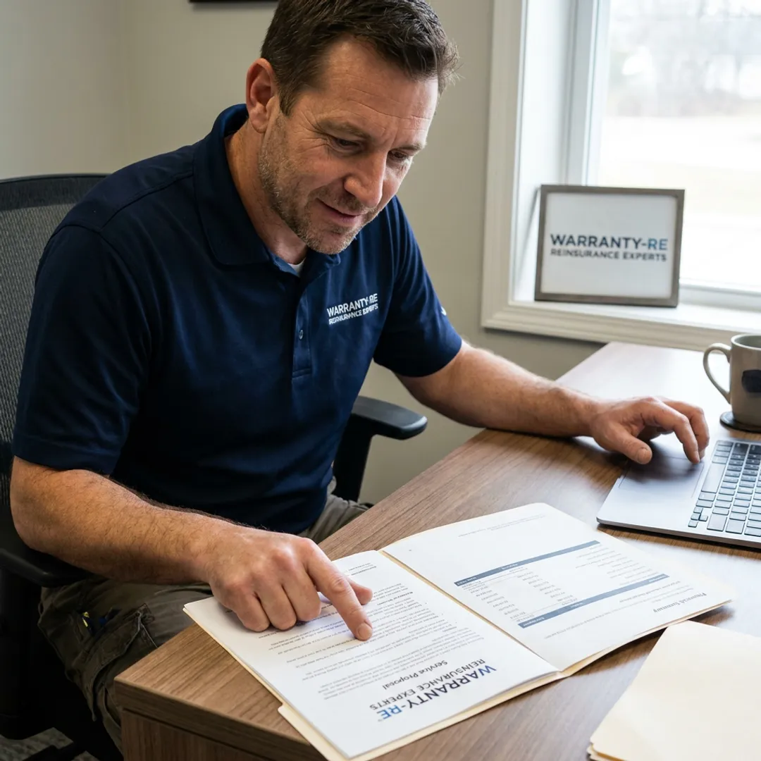 Georgia HVAC contractor reviewing warranty and insurance documents