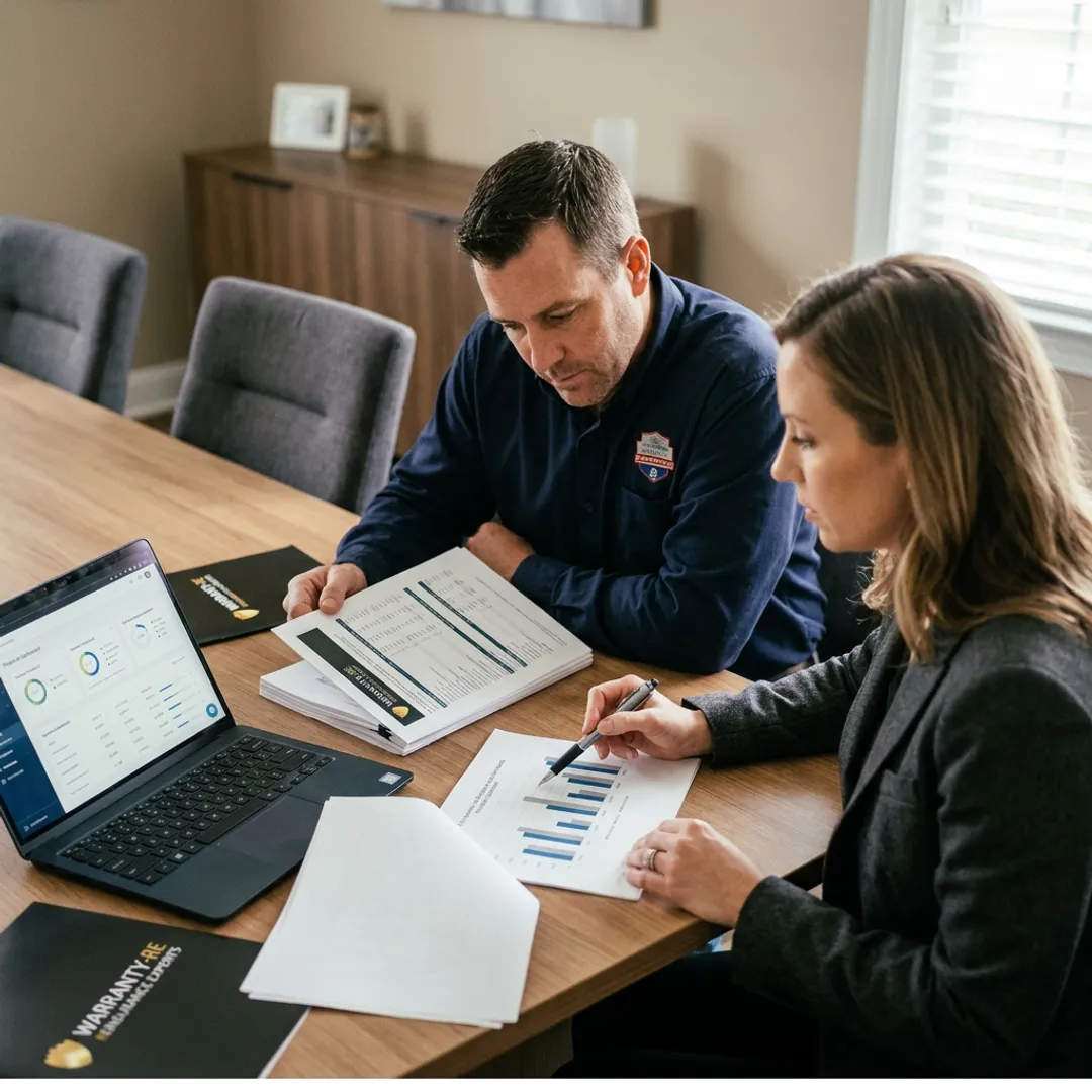 Plumbing contractor reviewing warranty reinsurance options