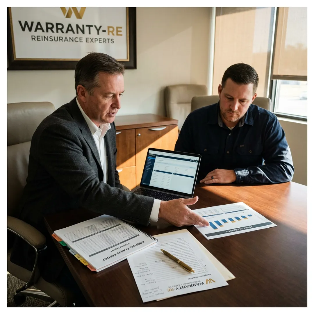 Warranty reinsurance advisor reviewing roofing claims process