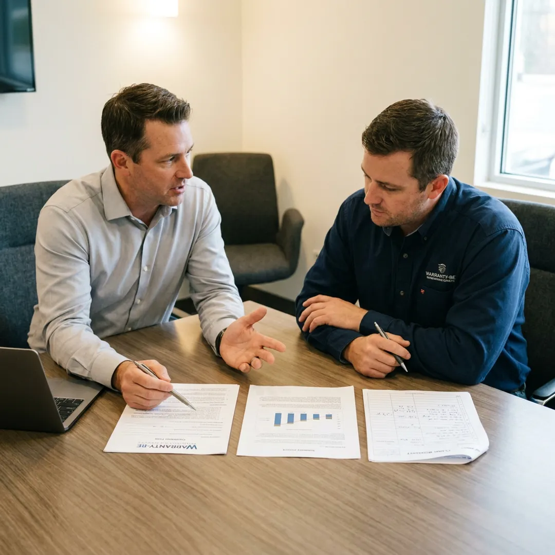 Advisor explaining roofing claims administration