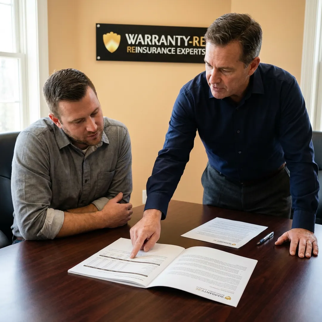 WarrantyRE advisor explaining reinsurance process