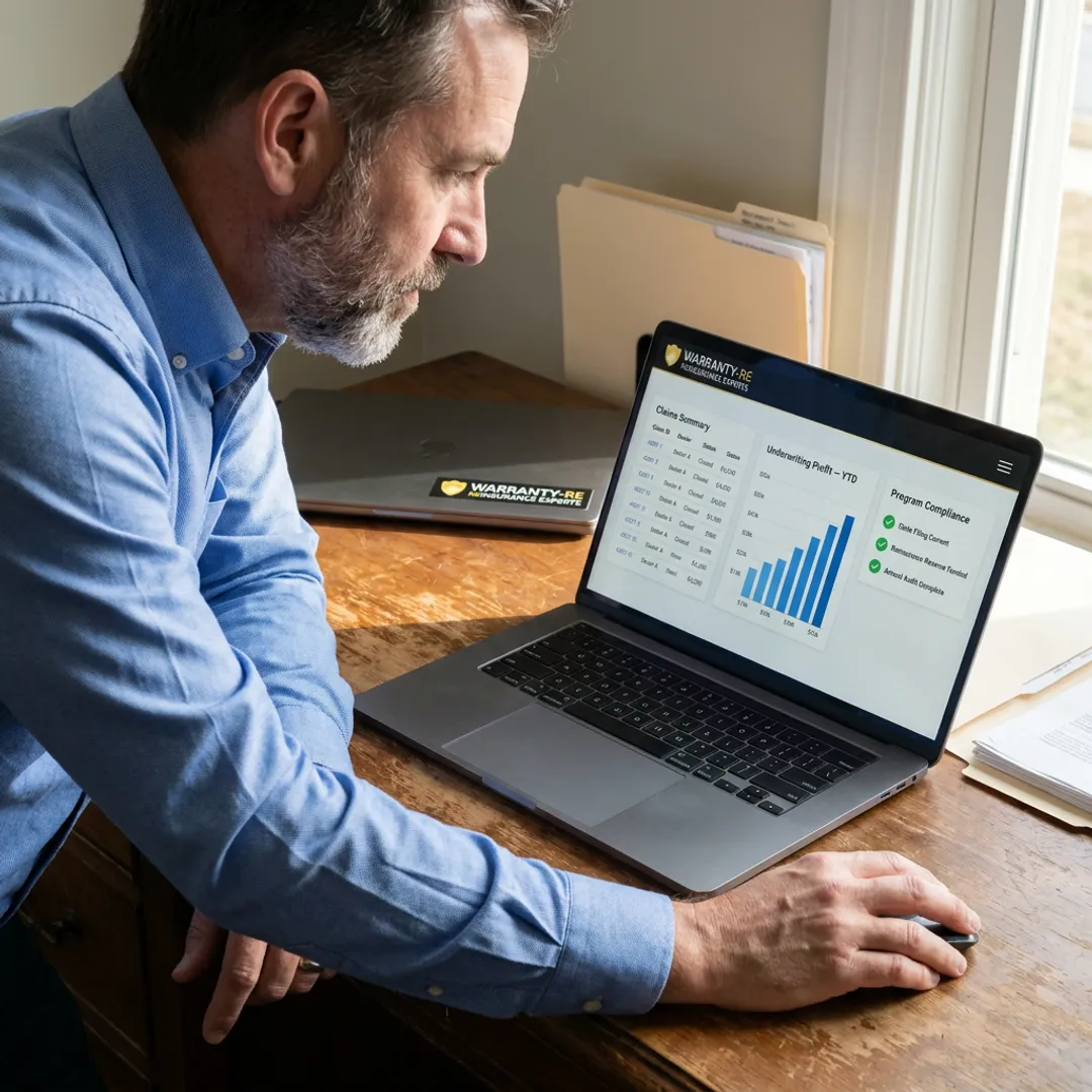Warranty reinsurance software dashboard