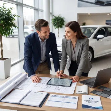 Commercial roofing team reviewing warranty reinsurance plans