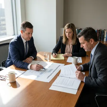 Business team planning contractor warranty program