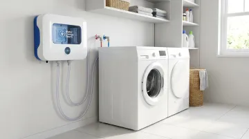 Water Energy Storm ozone laundry system installed on residential washing machine