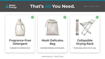 minimalist laundry supplies short list with three essential items only