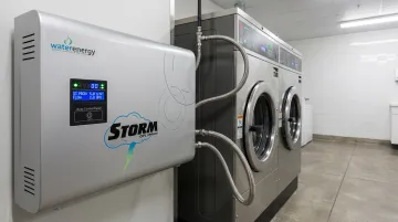 Water Energy Storm system delivering dissolved ozone into wash water