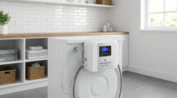 GLS2 Storm Deluxe ozone laundry system installed on residential washing machine