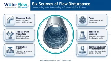 6 common causes of disturbed flow in commercial water pipes