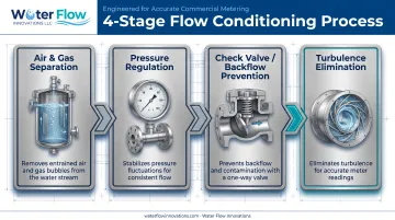 4-step integrated flow conditioning system correction sequence process flow