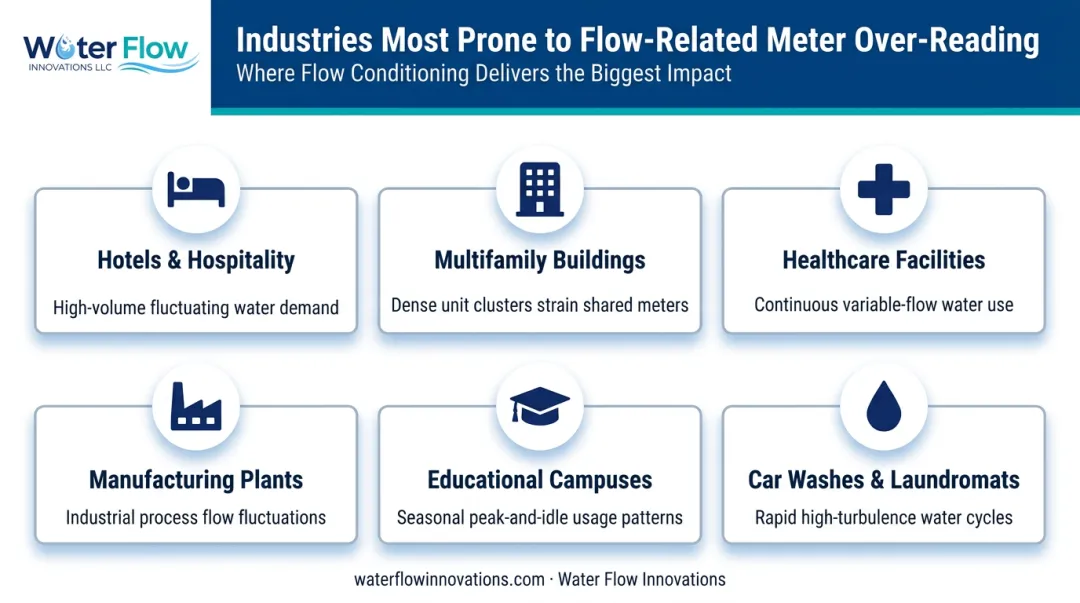 Six industries most prone to water meter over-reading issues