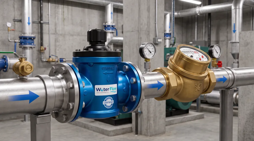 Certified flow conditioning device installed on industrial pipeline system