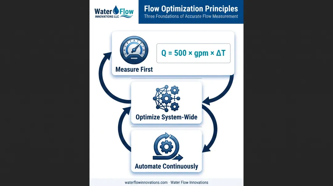 Three core principles of HVAC flow optimization measure optimize automate