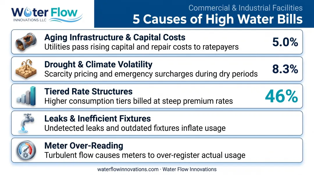 Five causes of rising commercial water bills in 2026