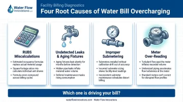 Four main causes of apartment water bill overcharging comparison chart