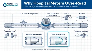 OIML pipe diameter requirements and common water meter disturbance sources