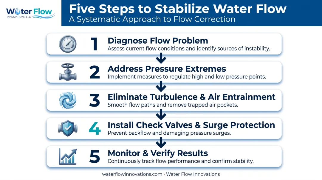 5-step process to diagnose and stabilize commercial water flow