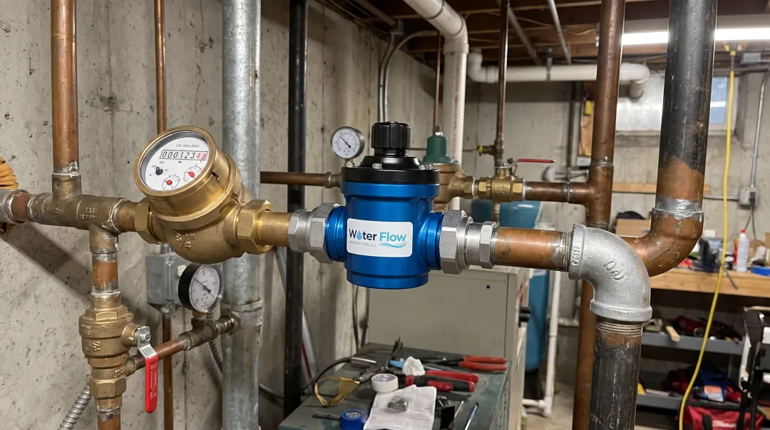 Flow Conditioning Device installed on facility water meter piping