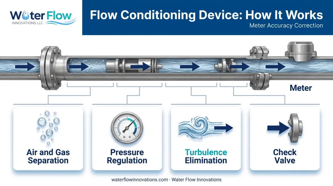 Four core components of flow conditioning device installation diagram