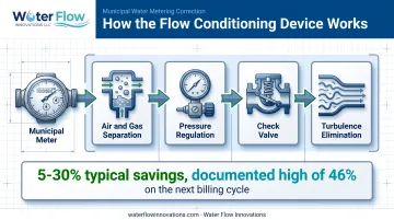 Flow Conditioning Device four-component water meter correction process diagram