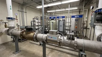 Flow Conditioning Device installed upstream of pharmaceutical water purification system