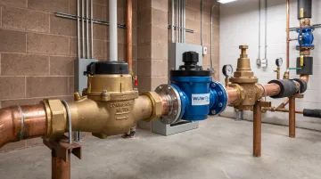 Flow Conditioning Device installed on commercial building water meter