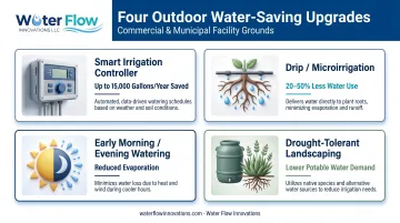 Four outdoor irrigation upgrades and their water savings compared
