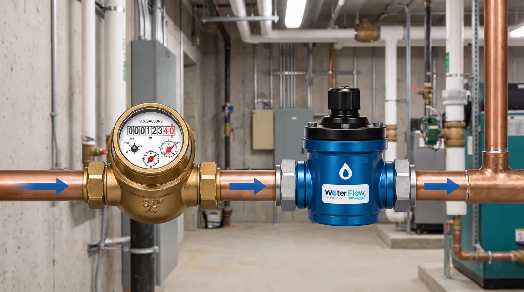 Flow Conditioning Device installed after municipal water meter