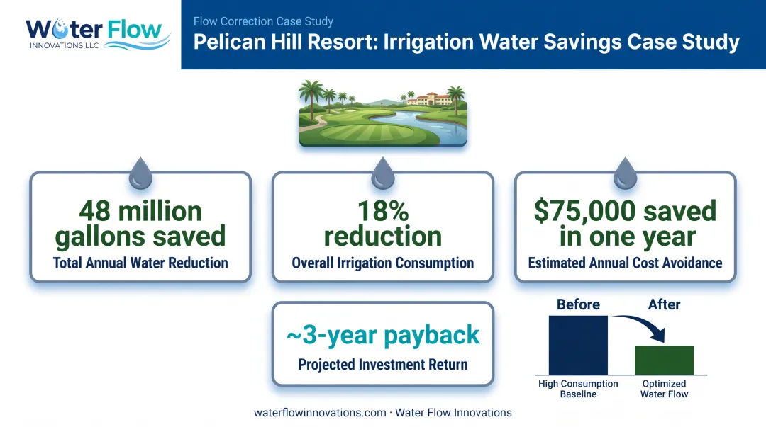 Pelican Hill Resort smart irrigation savings case study results chart