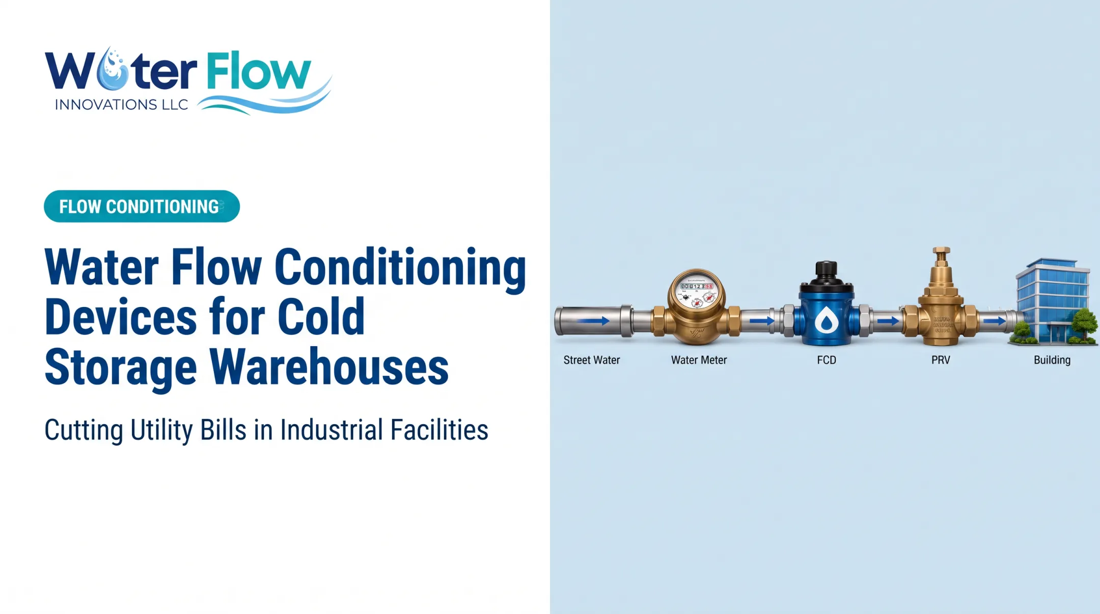 Water Flow Conditioning Devices for Cold Storage Warehouses