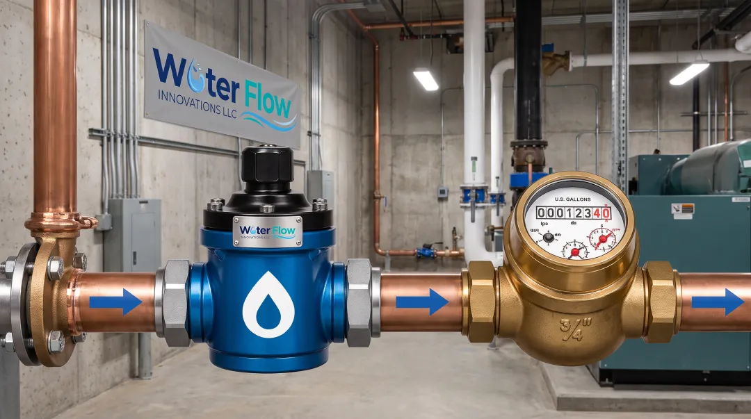 Flow Conditioning Device installation reducing water meter over-reading errors