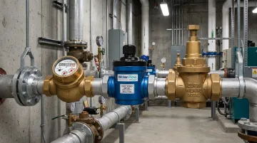 Flow Conditioning Device installed downstream of commercial water meter piping
