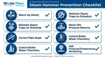 Six-step steam hammer prevention checklist for facility maintenance teams